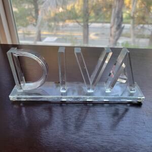 Clear Acrylic Diva Letter Display Small Modern Tabletop Word Decor Sign